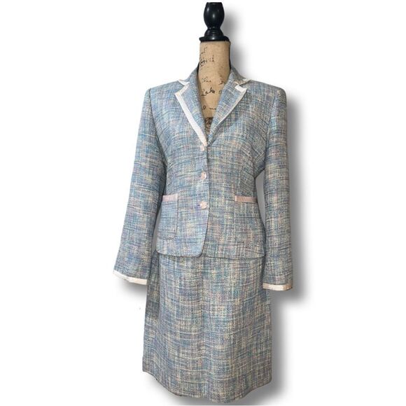 Chadwick’s Women’s 2 Piece Blazer & Skirt Tweed Women’s Suit size 10P - Picture 1 of 14